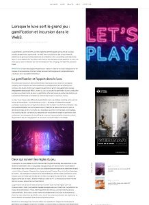 gamification et web 3 dans le luxe